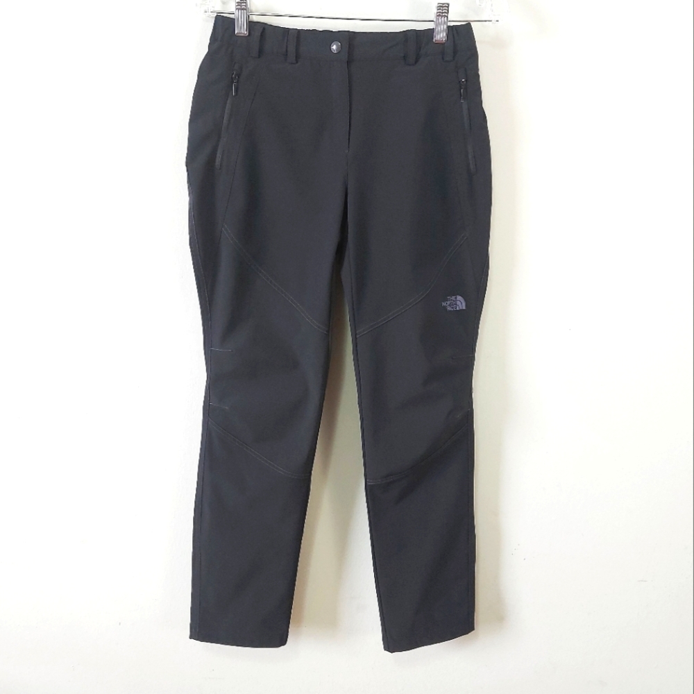 The North Face Women Alpine Hiking Pant Black Comfort Stretch Tapered Zip Pocket
